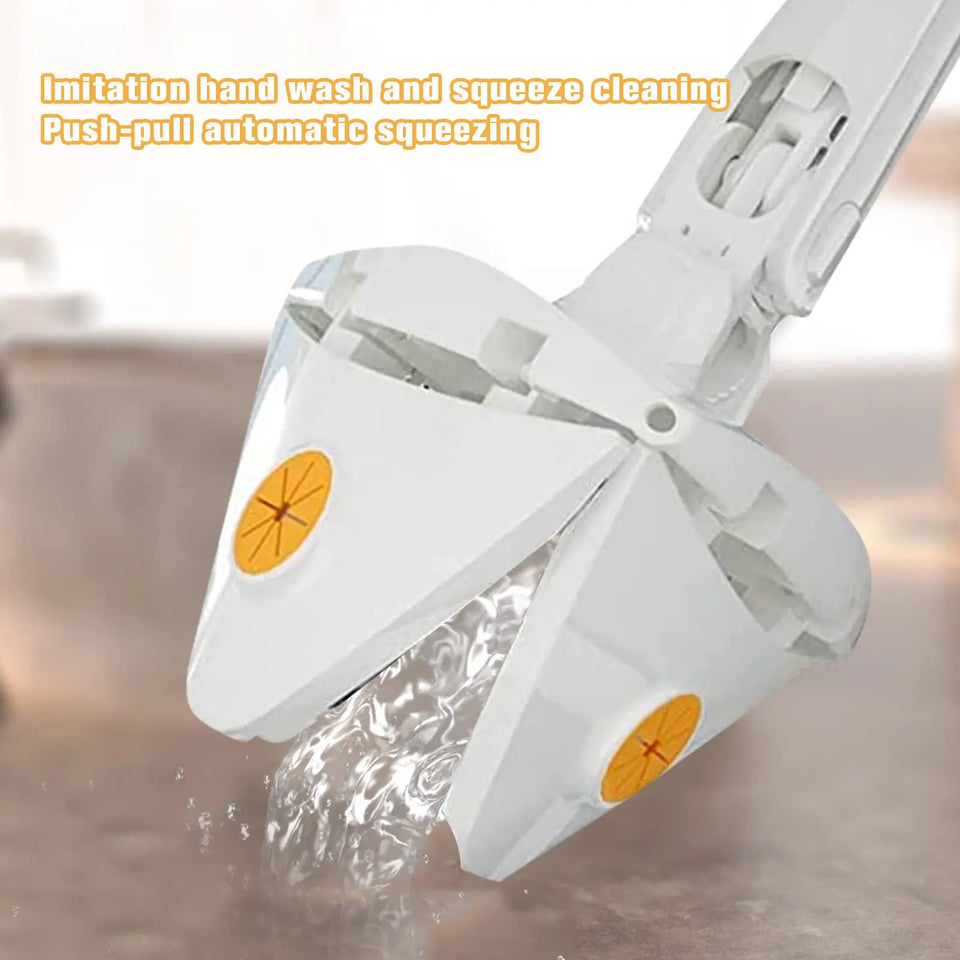 NEW Extended Triangle Mop 360 Twist Squeeze Wringing XType Window Glass Toilet Bathrrom Floor Wall Window Cleaning Mop
