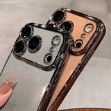 Per iPhone 17 Air 17 Pro Max Custodia di lusso Nuova protezione per fotocamera Glitter Bling Custodia trasparente in PC per iPhone 13 12 11 14 15 16 Pro Max