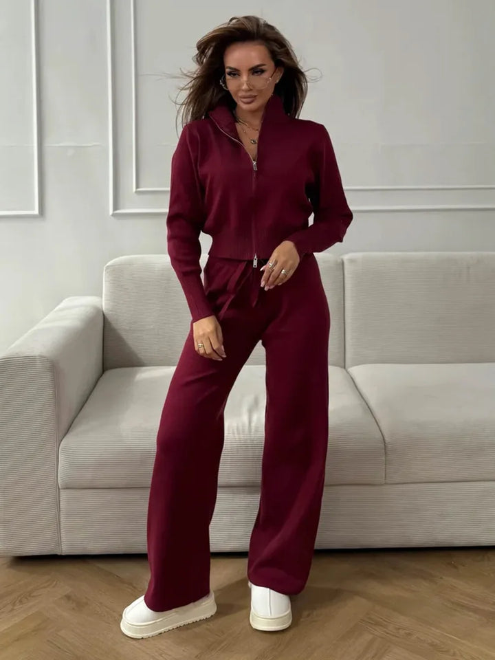 Wolfeel, nuovi pantaloni in maglia con cerniera autunno inverno, pantaloni cardigan slim fit alla moda da donna, outfit da pendolarismo chic