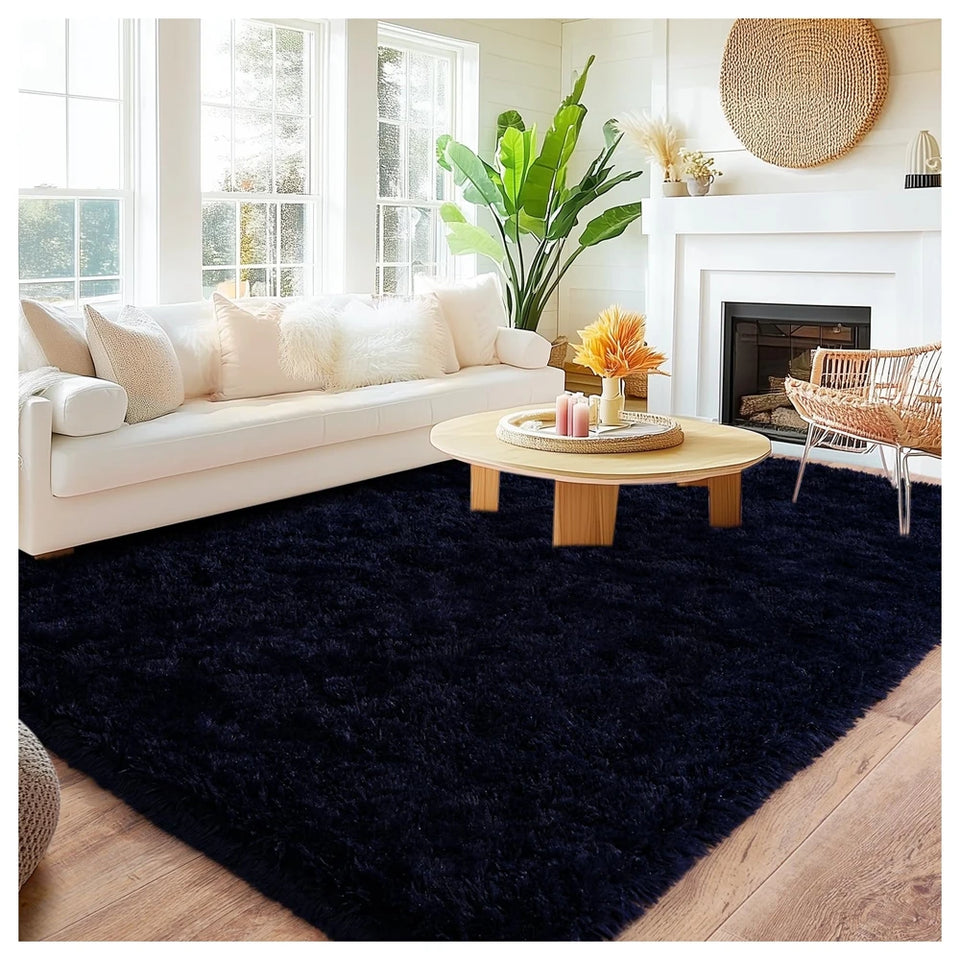 Tappeto lungo in peluche per soggiorno, divano, area tappeti, moderno, ultra morbido, soffice, tappetino da pavimento per camera da letto per bambini, tappetini da comodino, arredamento per la casa, grigio