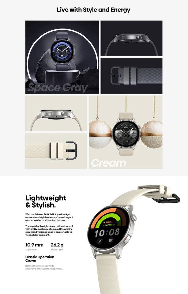 Nuovo smartwatch GPS Zeblaze Btalk 3 con schermo AMOLED da 1,43" e doppio cinturino, chiamate Bluetooth, orologio sportivo, frequenza cardiaca, SpO2, monitoraggio dello stress