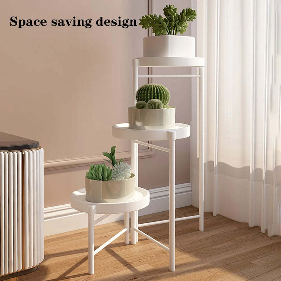 Supporto per piante in metallo, supporto per fiori, scaffale per vasi da fiori, balcone, interno, scaffale multistrato, portaoggetti per piante grasse, portafiori, portavasi