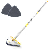 Triangle Mop 360 Rotatable Extendable Adjustable 110 Cm 2 in 1 With Squeegee Cleaning Mop For Tub Tile Floor Wall Deep Cleaning