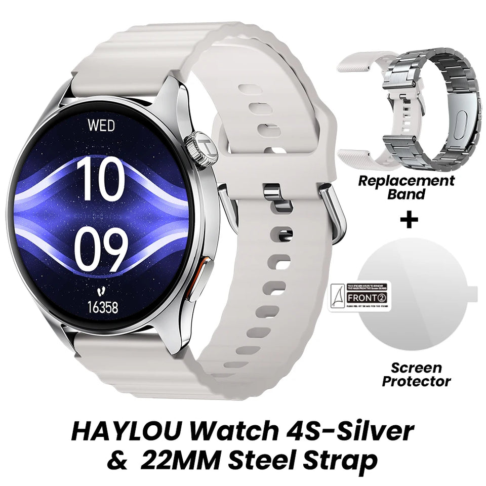 HAYLOU Watch 4S GPS Smartwatch Display AMOLED HD da 1,43", 5 Posizionamento GPS satellitare, 120+ Modalità di allenamento, Sport Fitness Smart Watch
