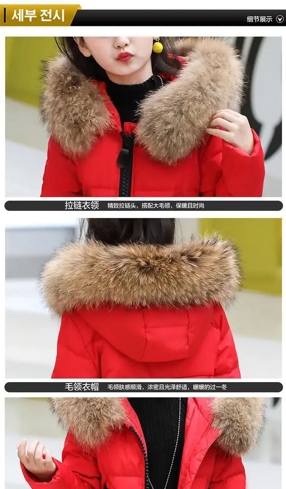 Girls Cotton Jacket Thickened Down Cotton Outerwear Children's Winter Coat Teen Clothes Girls 5 7 9 10 11 12 Years Parka Clothes