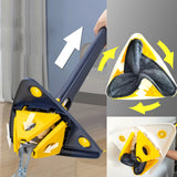 Triangle Mop 360 Rotatable Extendable Adjustable 110 Cm 2 in 1 With Squeegee Cleaning Mop For Tub Tile Floor Wall Deep Cleaning
