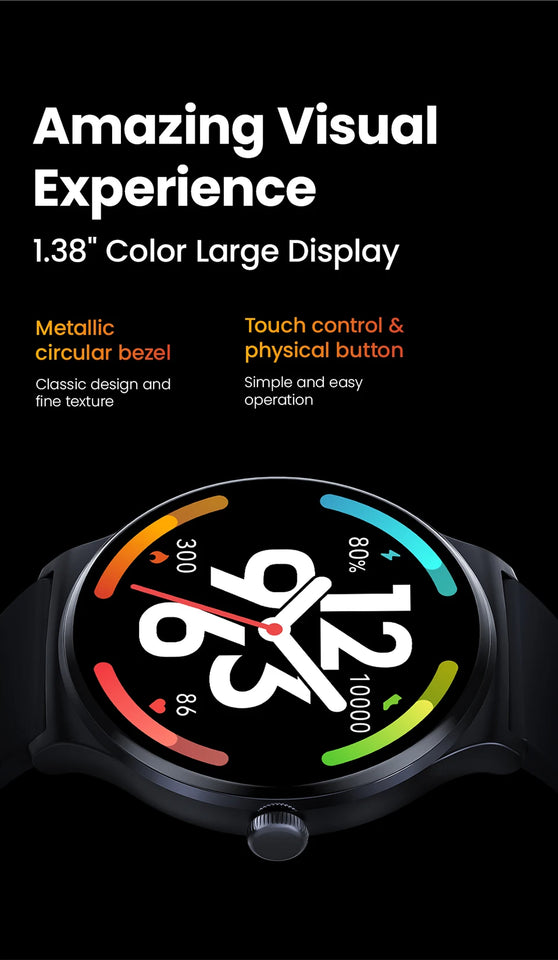 HAYLOU Solar Lite Smart Watch Bluetooth Chiamata Smartwatch Monitoraggio della frequenza cardiaca Ossigeno nel sangue Test di stress del sonno Orologio sportivo