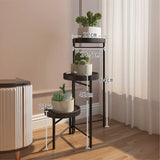 Supporto per piante in metallo, supporto per fiori, scaffale per vasi da fiori, balcone, interno, scaffale multistrato, portaoggetti per piante grasse, portafiori, portavasi