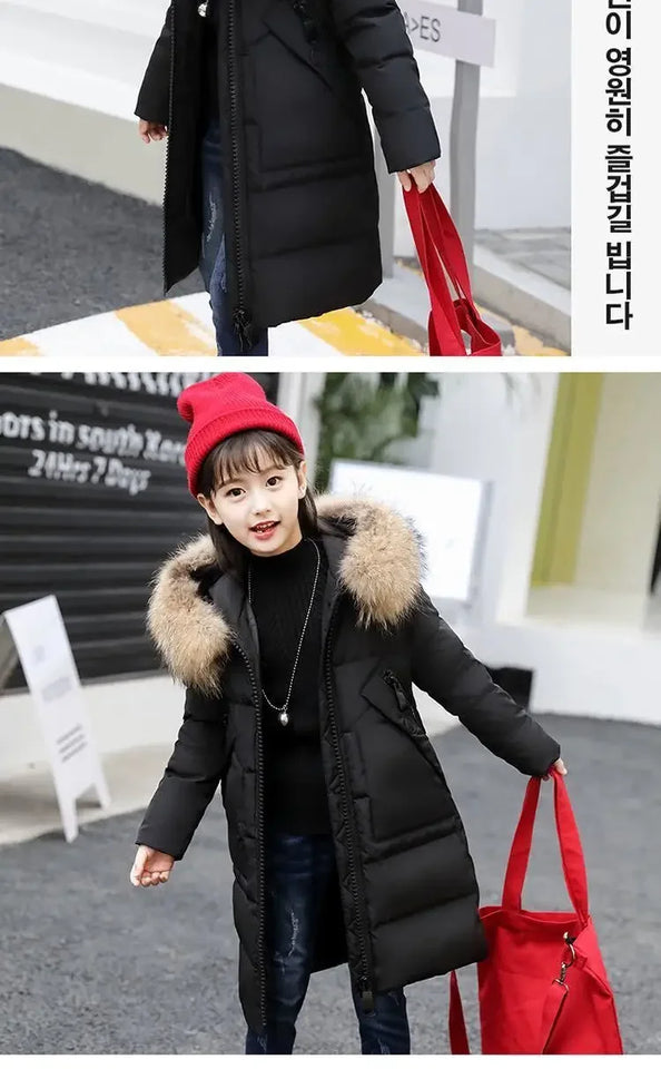 Girls Cotton Jacket Thickened Down Cotton Outerwear Children's Winter Coat Teen Clothes Girls 5 7 9 10 11 12 Years Parka Clothes