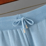 SINGREINY Set da 2 pezzi da donna in maglia jacquard invernale con monopetto e pantaloni lunghi a gamba larga, casual e sportivi