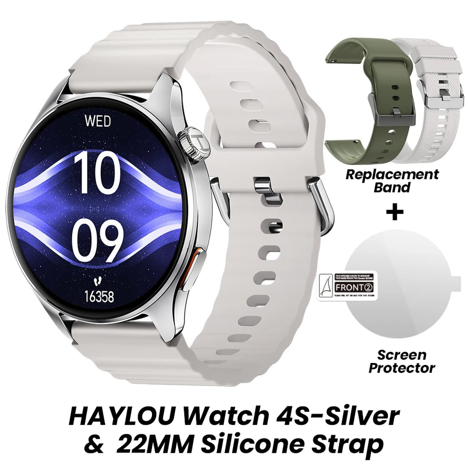 HAYLOU Watch 4S GPS Smartwatch Display AMOLED HD da 1,43", 5 Posizionamento GPS satellitare, 120+ Modalità di allenamento, Sport Fitness Smart Watch