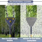 Triangle Mop 360 Rotatable Extendable Adjustable 110 Cm 2 in 1 With Squeegee Cleaning Mop For Tub Tile Floor Wall Deep Cleaning