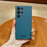 Luxury Liquid Silicone For Magsafe Magnetic Case Samsung Galaxy S26 S25 S24 S23 S22 Ultra Plus S21 FE Soft TPU Shockproof Cover