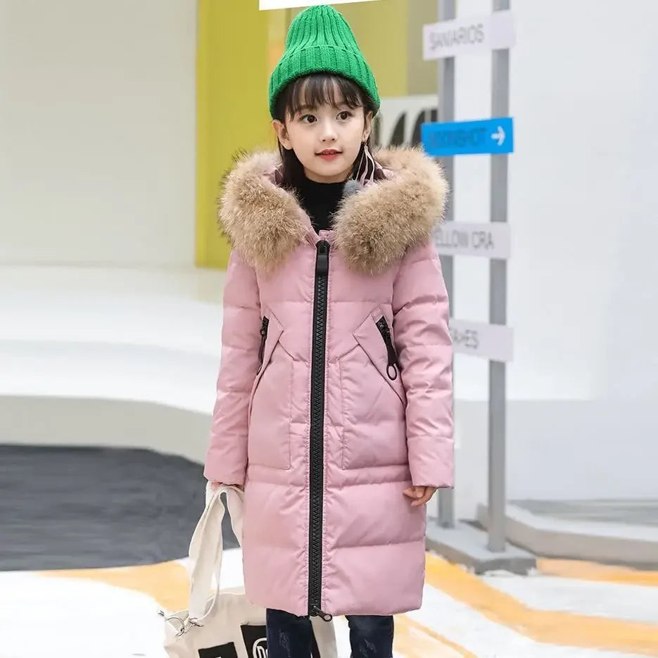 Girls Cotton Jacket Thickened Down Cotton Outerwear Children's Winter Coat Teen Clothes Girls 5 7 9 10 11 12 Years Parka Clothes