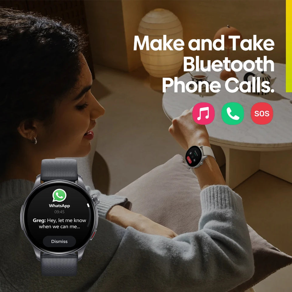 Nuovo smartwatch GPS Zeblaze Btalk 3 con schermo AMOLED da 1,43" e doppio cinturino, chiamate Bluetooth, orologio sportivo, frequenza cardiaca, SpO2, monitoraggio dello stress