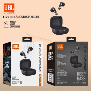 Auricolari wireless JBL Live Flex3 TWS, cuffie stereo HiFi Bluetooth, auricolari in-ear impermeabili per telefoni Pad, allenamento e sport