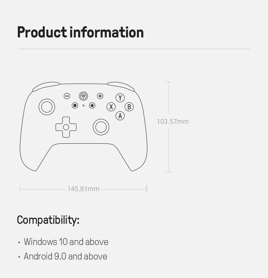 Controller di gioco wireless 8BitDo Ultimate 2C per PC, Windows 10, 11, Steam Deck, Raspberry Pi, accessori per gamepad Android