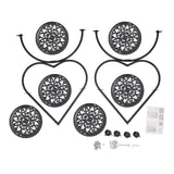 Supporto per piante in vaso 73x28x80cm, 6 vassoi, portavasi in ferro, portavasi nero, adatto a case, uffici, negozi,