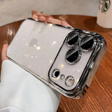 Per iPhone 17 Air 17 Pro Max Custodia di lusso Nuova protezione per fotocamera Glitter Bling Custodia trasparente in PC per iPhone 13 12 11 14 15 16 Pro Max
