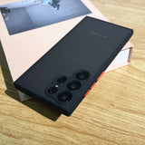 Aromr Shockproof Silicone Protect Case For Samsung Galaxy S24 S21 S22 S23 Plus S20 S21 FE S24 Ultra 5G Skin Feel Back Cover