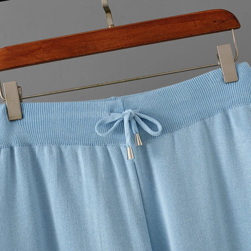 SINGREINY Set da 2 pezzi da donna in maglia jacquard invernale con monopetto e pantaloni lunghi a gamba larga, casual e sportivi