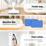 DayPlus Steam Mop & Detachable Steam Cleaner, 1500W Powerful Floor Steamer for Carpet Laminate Hardwood,2 Washable Pads, 400ml