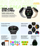 Zeblaze GTR 3 Pro Smartwatch con chiamata vocale, display AMOLED da 1,43", telaio in acciaio inossidabile 316L, smartwatch per il monitoraggio del fitness