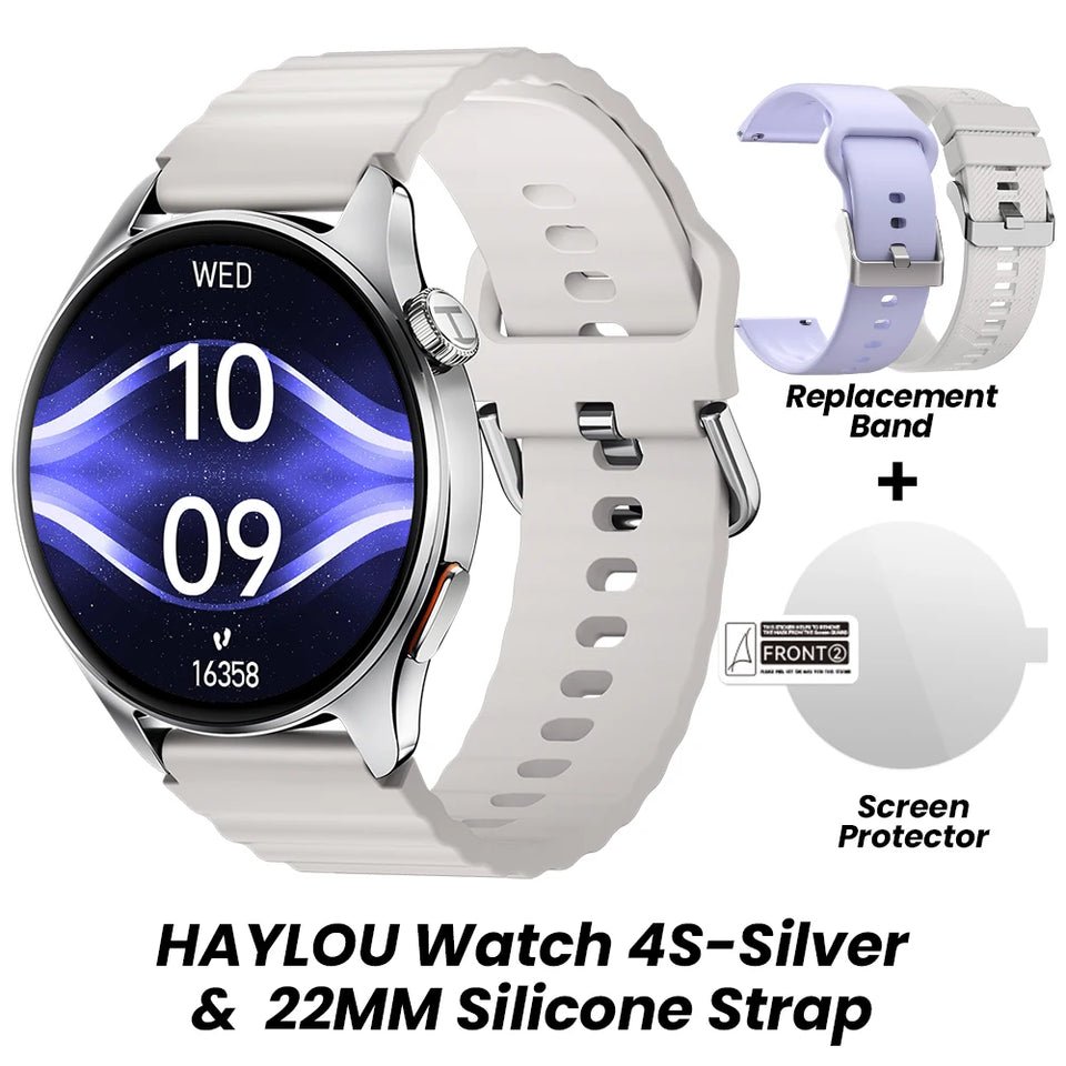 HAYLOU Watch 4S GPS Smartwatch Display AMOLED HD da 1,43", 5 Posizionamento GPS satellitare, 120+ Modalità di allenamento, Sport Fitness Smart Watch