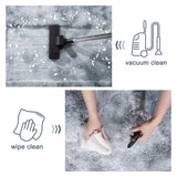 Tappeto lungo in peluche per soggiorno, divano, area tappeti, moderno, ultra morbido, soffice, tappetino da pavimento per camera da letto per bambini, tappetini da comodino, arredamento per la casa, grigio