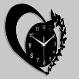 Silent Wall Clock Heart Shaped, Modern Frameless Acrylic Design for Living Room, Bedroom Decor Gift for Mother's Day & Christmas