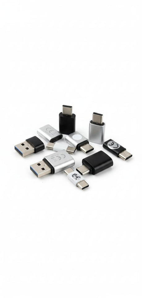 Kit adattatore USB-C - Convertitore da USB 3.0, Micro USB, USB-A a Type-C per MacBook, Samsung, iPad Pro e altro