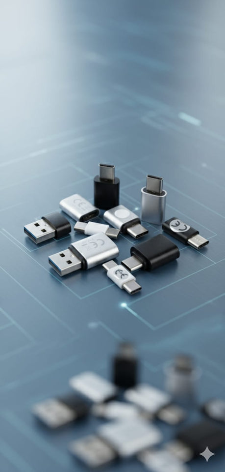 Kit adattatore USB-C - Convertitore da USB 3.0, Micro USB, USB-A a Type-C per MacBook, Samsung, iPad Pro e altro