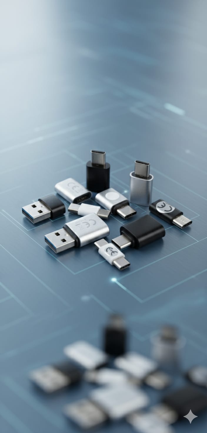 Kit adattatore USB-C - Convertitore da USB 3.0, Micro USB, USB-A a Type-C per MacBook, Samsung, iPad Pro e altro