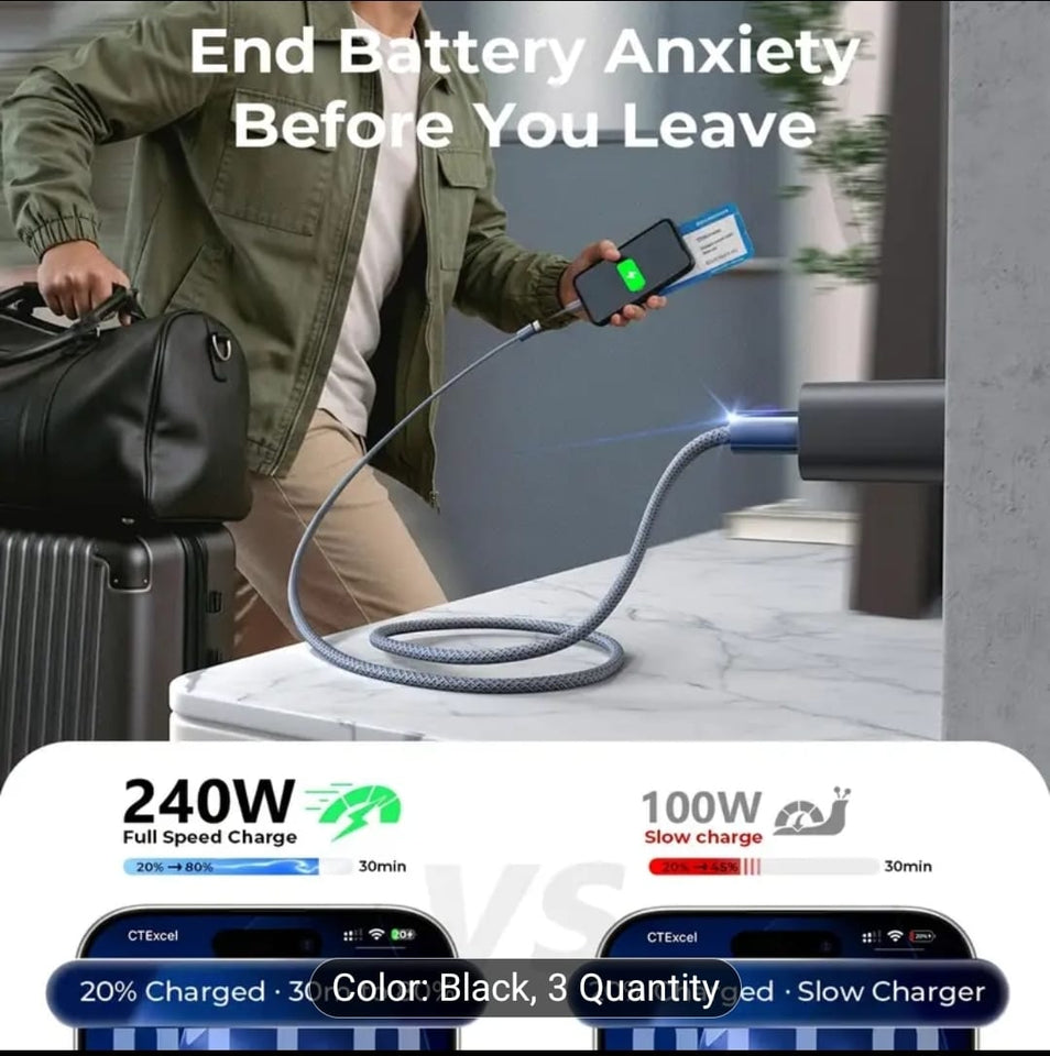 Cavi di ricarica e sincronizzazione premium da USB-C a USB-A