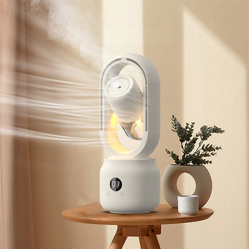Ventilatore elettrico estivo raffreddato ad acqua, umidificatore portatile wireless, ricaricabile tramite USB, ventilatore senza pale, ventilatore da tavolo