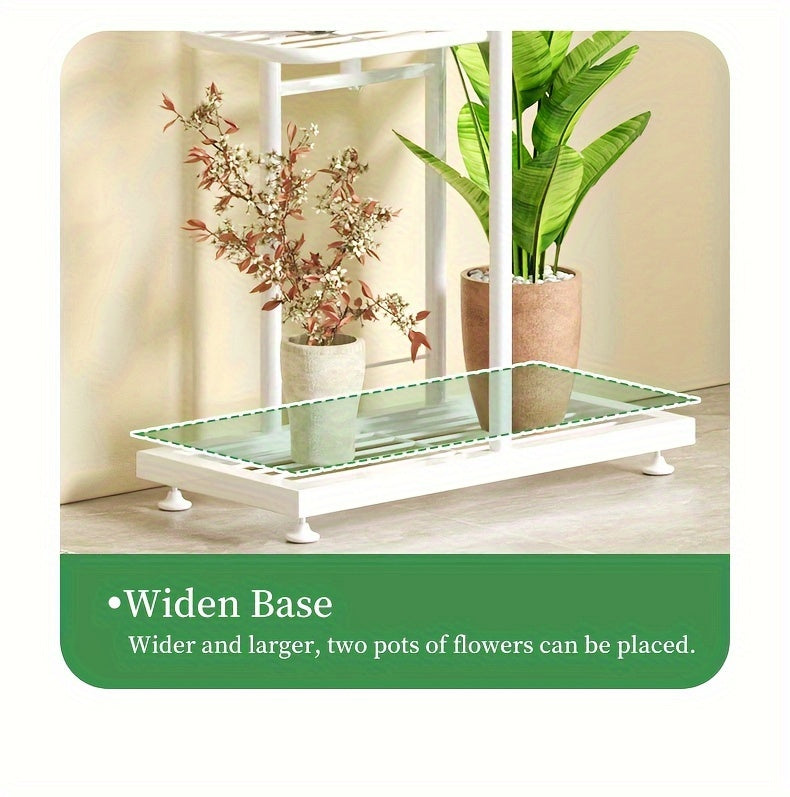 1 supporto per piante in metallo nero lucido Youngsters - Versatile portavasi per interni ed esterni a 4/5/6/7/8 livelli, resistente scaffalatura multistrato per patio, giardino, angolo, balcone, arredamento per soggiorno - Non richiede montaggio