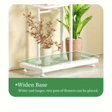 1 supporto per piante in metallo nero lucido Youngsters - Versatile portavasi per interni ed esterni a 4/5/6/7/8 livelli, resistente scaffalatura multistrato per patio, giardino, angolo, balcone, arredamento per soggiorno - Non richiede montaggio